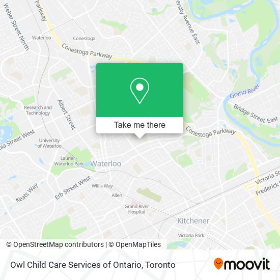 Owl Child Care Services of Ontario map