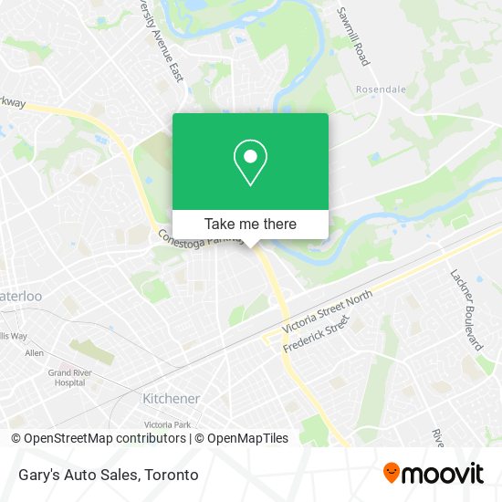 Gary's Auto Sales map