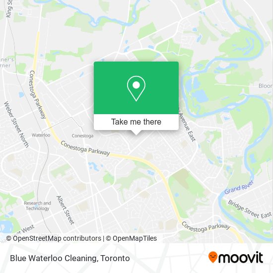 Blue Waterloo Cleaning map