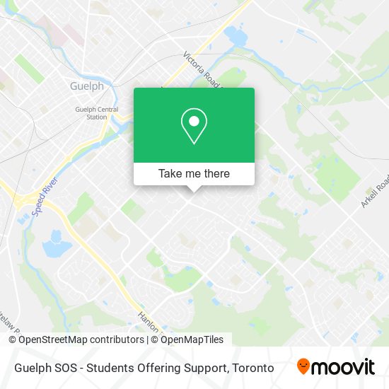 Guelph SOS - Students Offering Support map