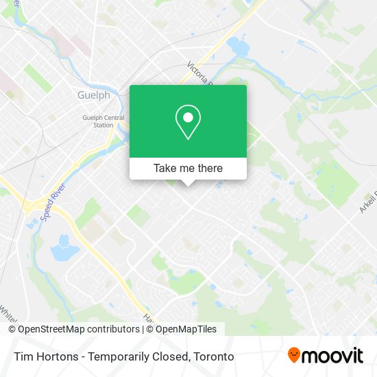 Tim Hortons - Temporarily Closed map
