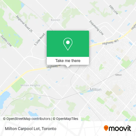 Milton Carpool Lot map