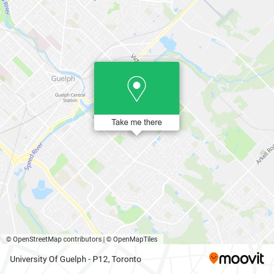 University Of Guelph - P12 map