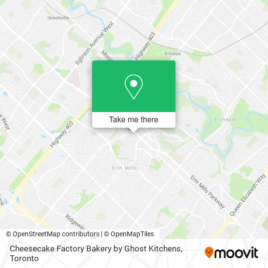 Cheesecake Factory Bakery by Ghost Kitchens map