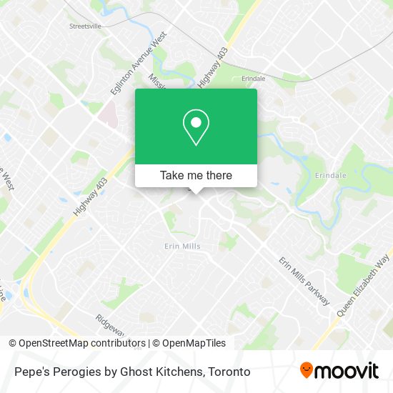 Pepe's Perogies by Ghost Kitchens map