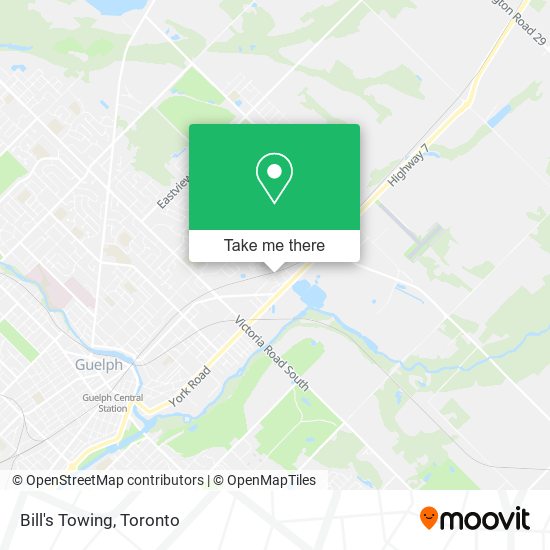 Bill's Towing map