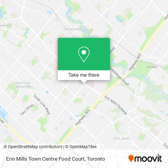 Erin Mills Town Centre Food Court plan