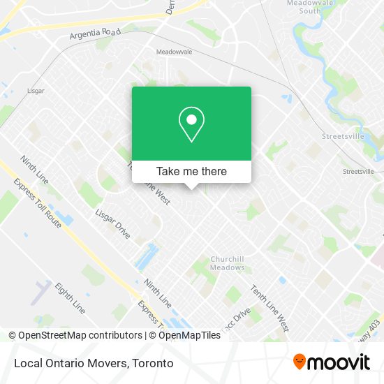 Local Ontario Movers map