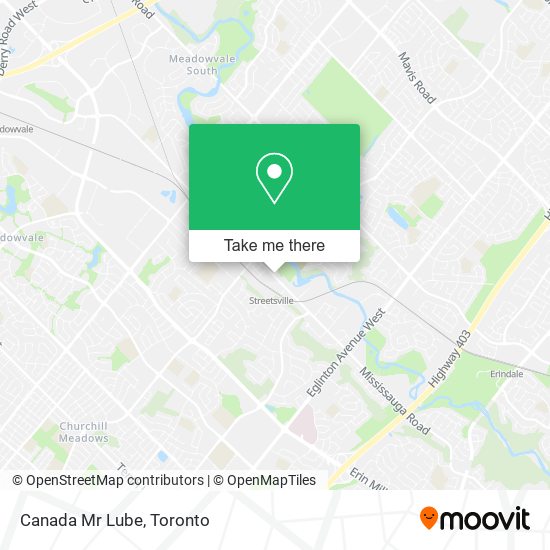 Canada Mr Lube map