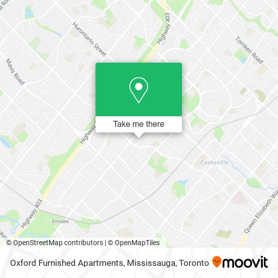 Oxford Furnished Apartments, Mississauga map