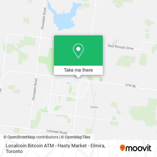 Localcoin Bitcoin ATM - Hasty Market - Elmira map