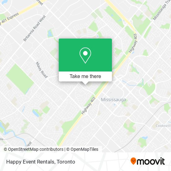 Happy Event Rentals map