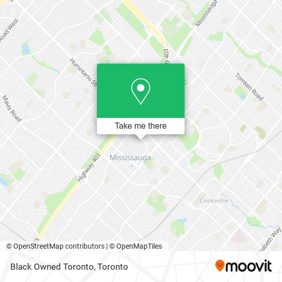 Black Owned Toronto map