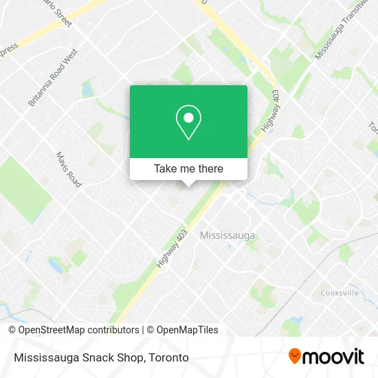 Mississauga Snack Shop map