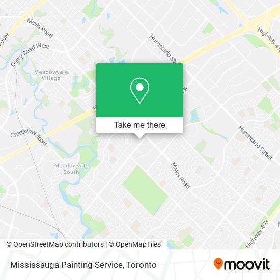 Mississauga Painting Service map