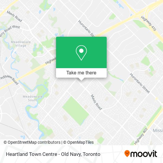 Heartland Town Centre - Old Navy map