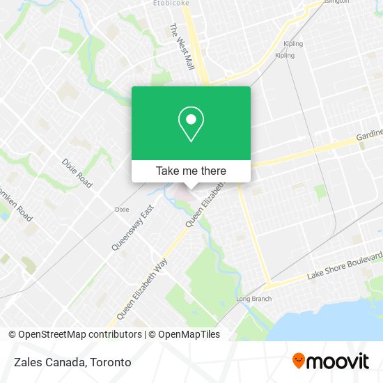 Zales Canada map