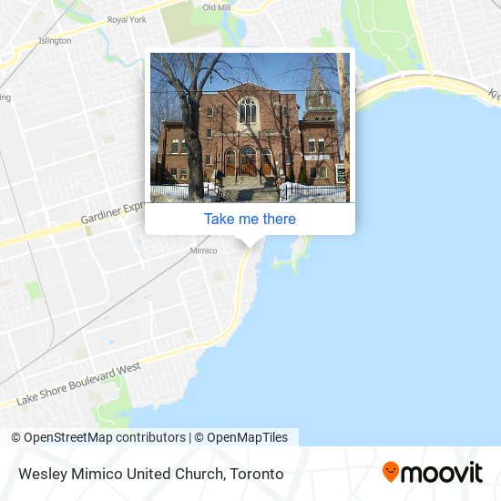 Wesley Mimico United Church map