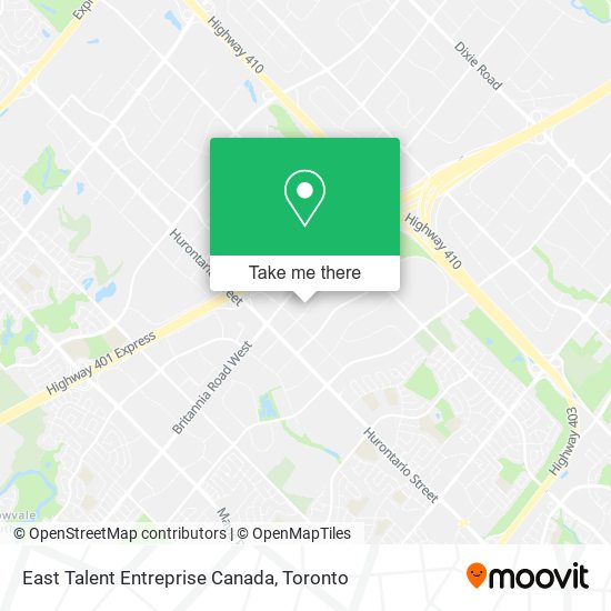 East Talent Entreprise Canada map