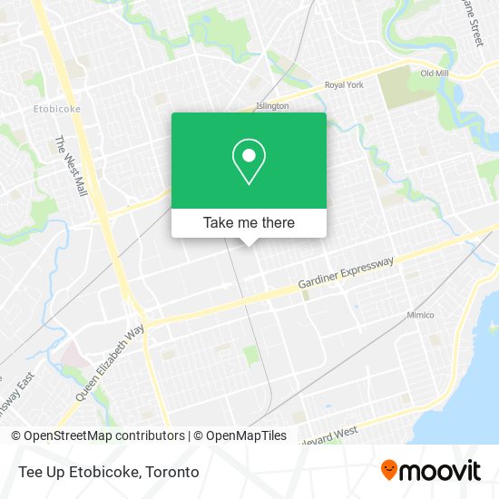 Tee Up Etobicoke map