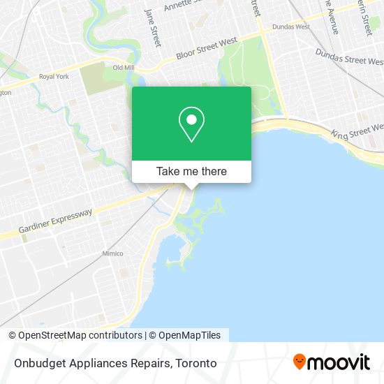 Onbudget Appliances Repairs map