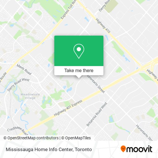 Mississauga Home Info Center map