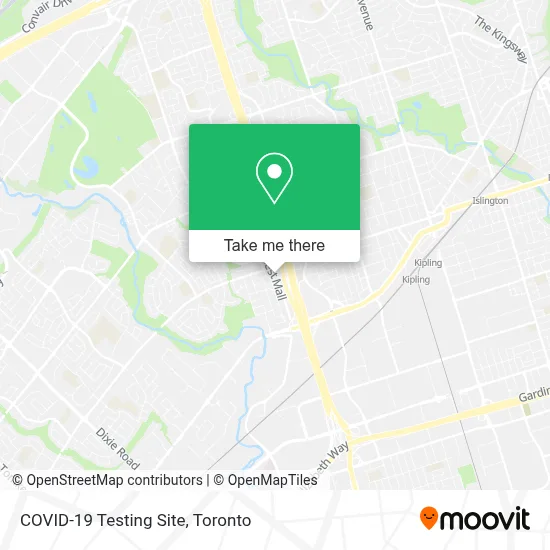 Covid-19 Testing Site map