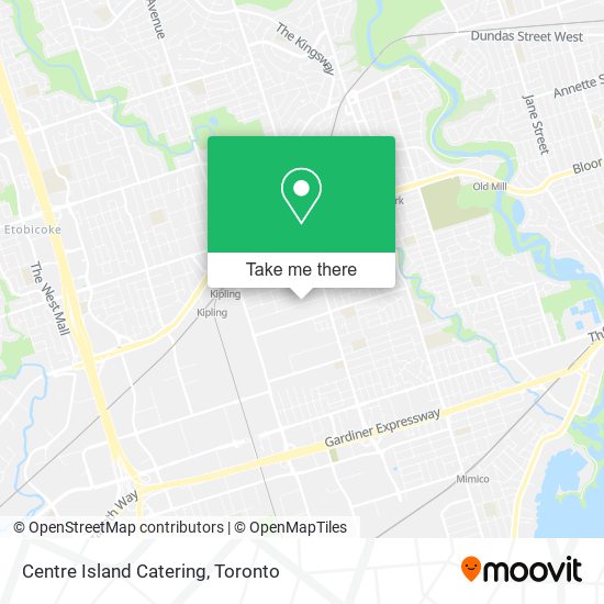 Centre Island Catering map