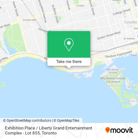 Exhibition Place / Liberty Grand Entertainment Complex - Lot 855 map