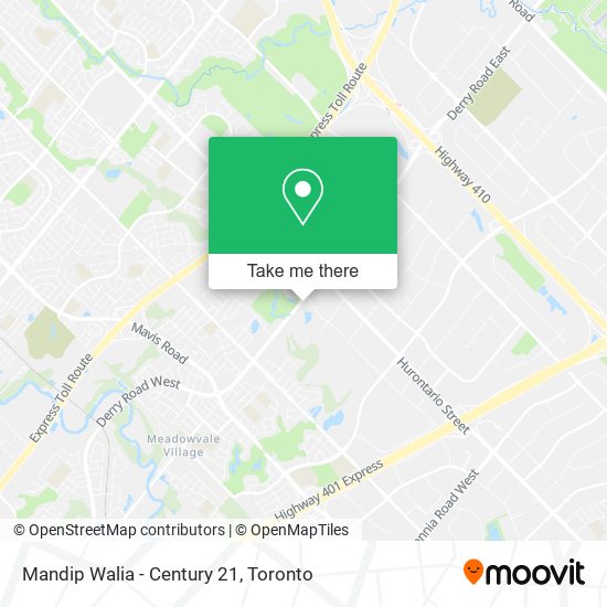 Mandip Walia - Century 21 map