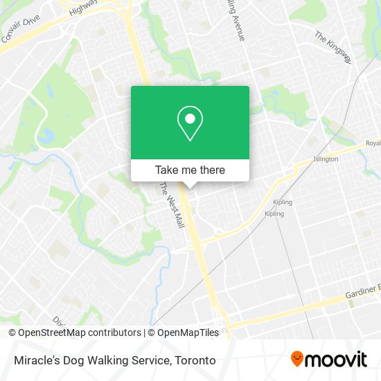 Miracle's Dog Walking Service map