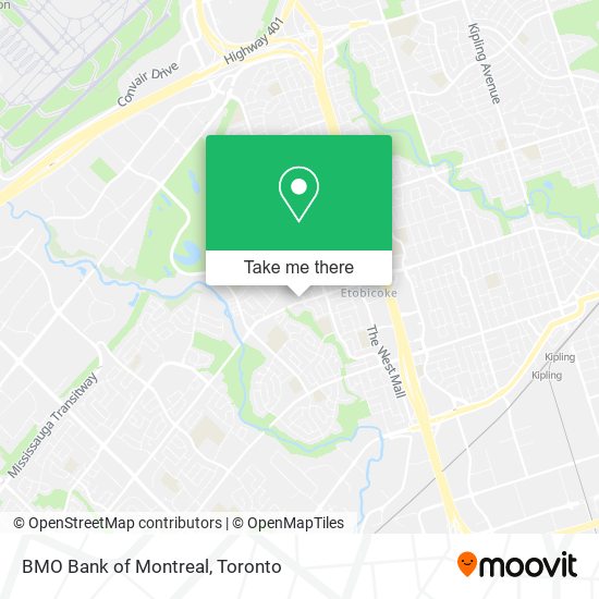 BMO Bank of Montreal map