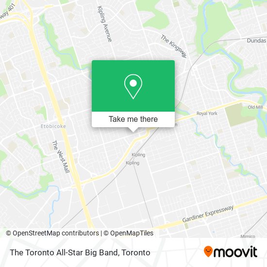 The Toronto All-Star Big Band map