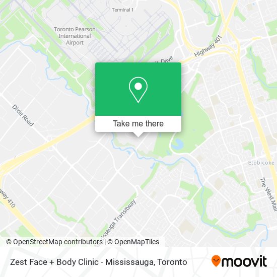 Zest Face + Body Clinic - Mississauga map