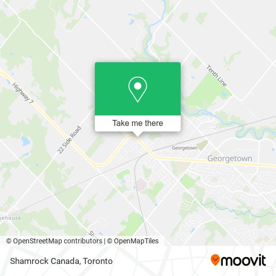 Shamrock Canada map