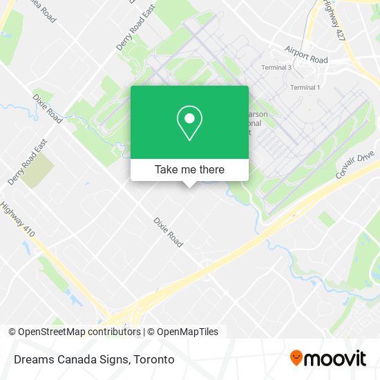 Dreams Canada Signs map