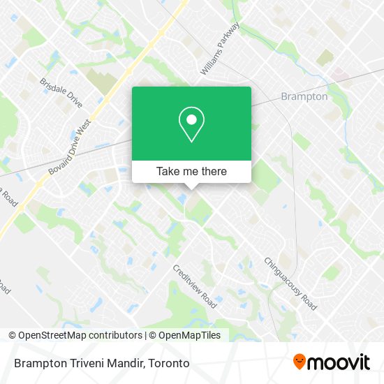 Brampton Triveni Mandir map