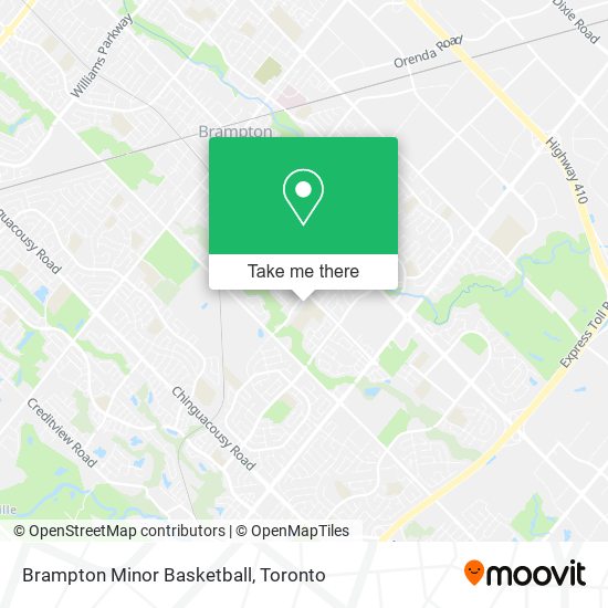 Brampton Minor Basketball map