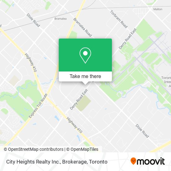 City Heights Realty Inc., Brokerage map