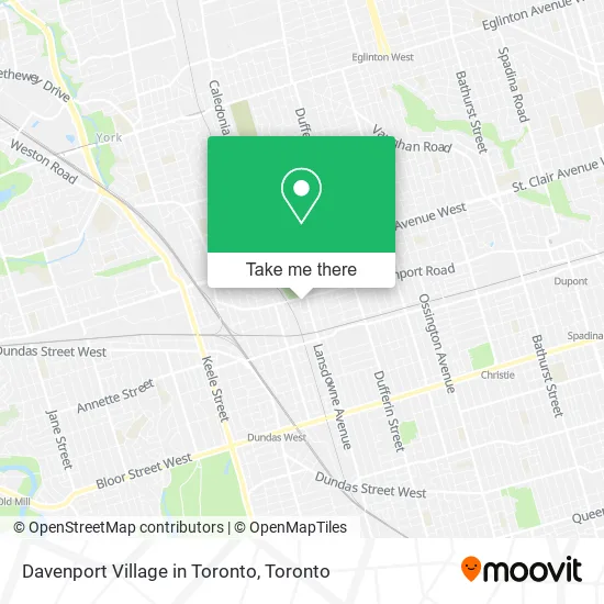 Davenport Village in Toronto map