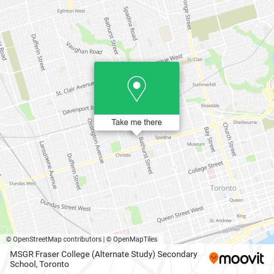 MSGR Fraser College (Alternate Study) Secondary School map