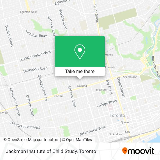 Jackman Institute of Child Study map