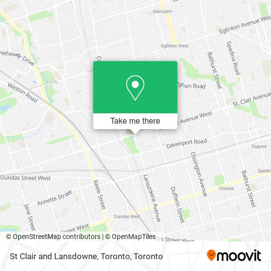 St Clair and Lansdowne, Toronto map