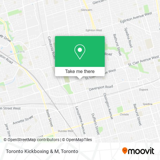 Toronto Kickboxing & M map