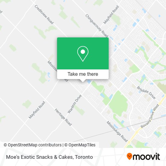 Moe's Exotic Snacks & Cakes map