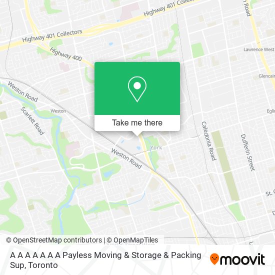 A A A A A A A Payless Moving & Storage & Packing Sup map