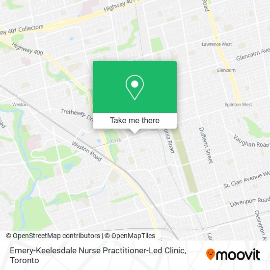 Emery-Keelesdale Nurse Practitioner-Led Clinic map