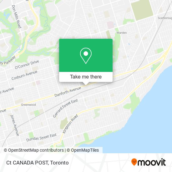 Ct CANADA POST map