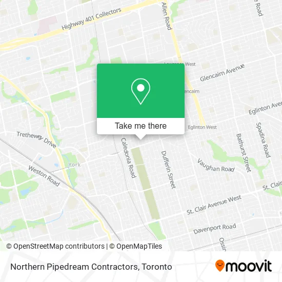 Northern Pipedream Contractors map