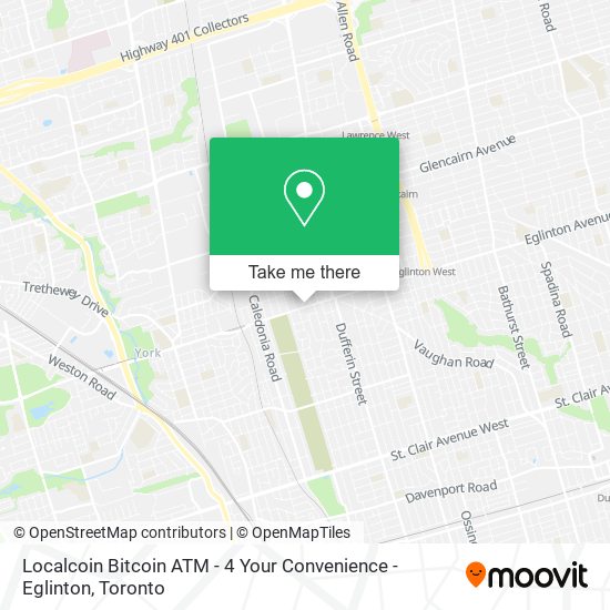 Localcoin Bitcoin ATM - 4 Your Convenience - Eglinton map